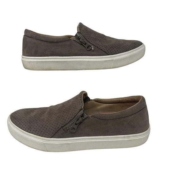 Women's DR SCHOLLS "No Chill Be Free" Energy Technology Side Zip Tan Fabric Sz 9 - Picture 1 of 8